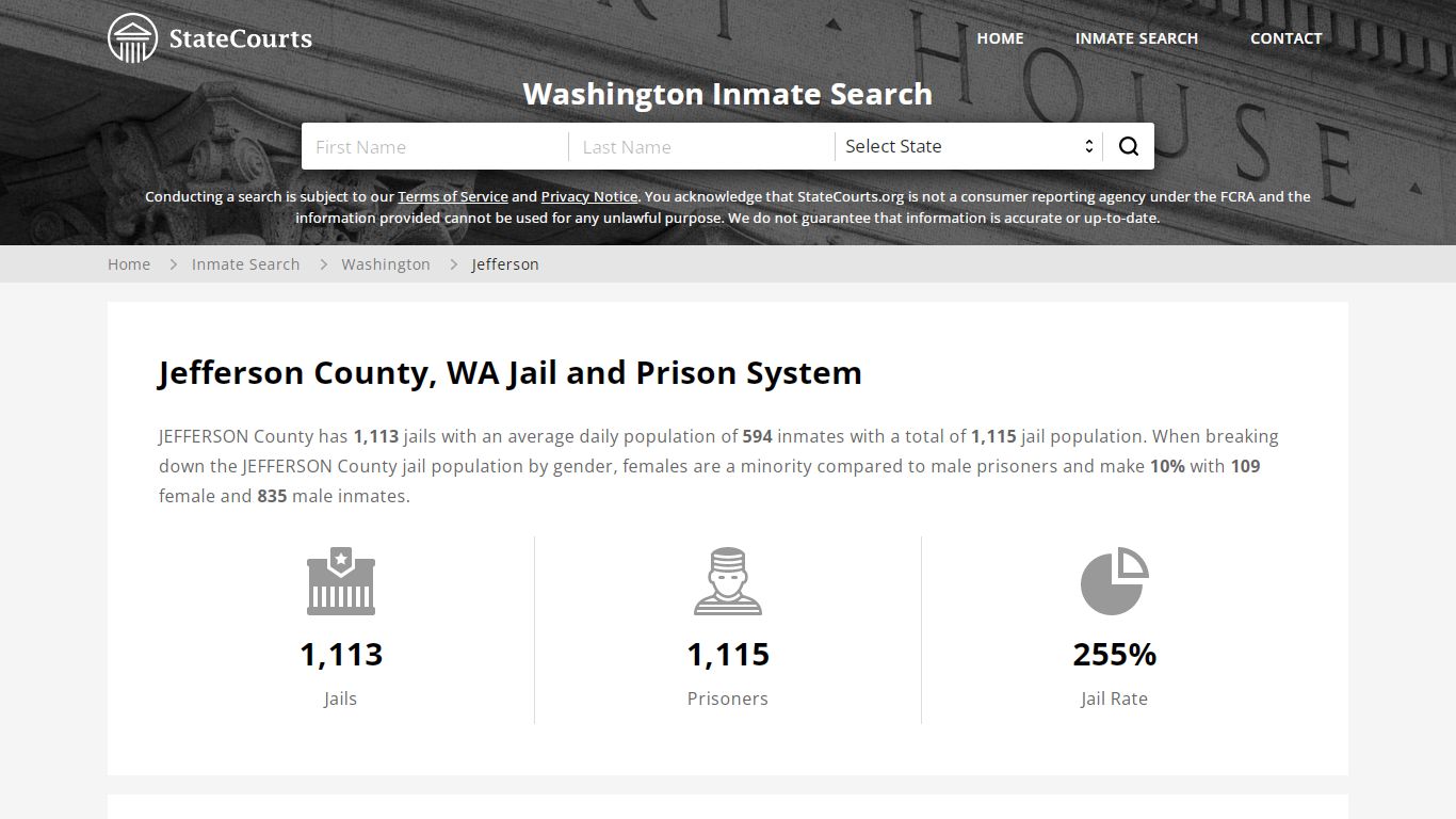 Jefferson County, WA Inmate Search - StateCourts